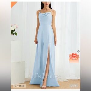 JJ’s house Satin Cowl Neck Bridesmaid Dress